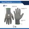 Ge PU Dipped Gloves, Polyurethane, Gray, S GG205SC - alternate 4